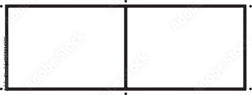 Geometric shapes, rectangle icons, black lines, minimalist design elements, vector graphics