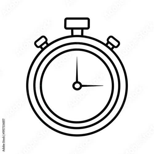A line drawing of a stopwatch