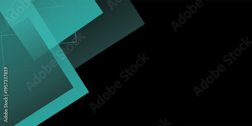 Modern dark green abstract background featuring overlapping rounded rectangles with gradient