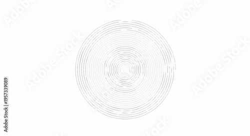 Circular Object Closeup White Background.