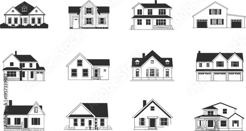 PrintHouse silhouette pattern design, residential building illustration, home architecture vector, real estate icon artwork, family dwelling symbol, decorative background
