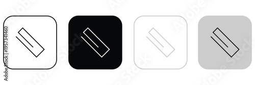 paper clip icon vector set. attachment icon set. paper attachment clip icons. email attachment symbol. attachment and paper clip icon for app, ui and website. vector illustration on transparent bg eps