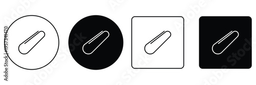 paper clip icon vector set. attachment icon set. paper attachment clip icons. email attachment symbol. attachment and paper clip icon for app, ui and website. vector illustration on transparent bg eps