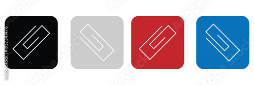 paper clip icon on white background eps 10.