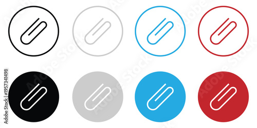 paper clip icon on white background eps 10.