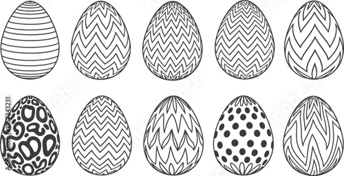 Easter sunday eggs decorating ideas and patterns
