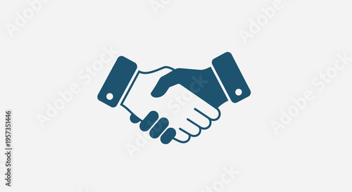 Handshake Icon - Business Partnership Agreement and Trust Symbol