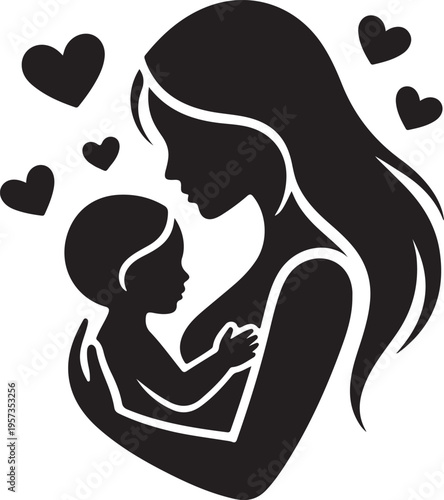 Diverse women with babies and traditional patterns celebrate motherhood and cultural heritage