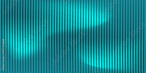 abstract background, vertical teal stripes, gradient blue and cyan glow, soft light highlights, smooth texture, modern minimal