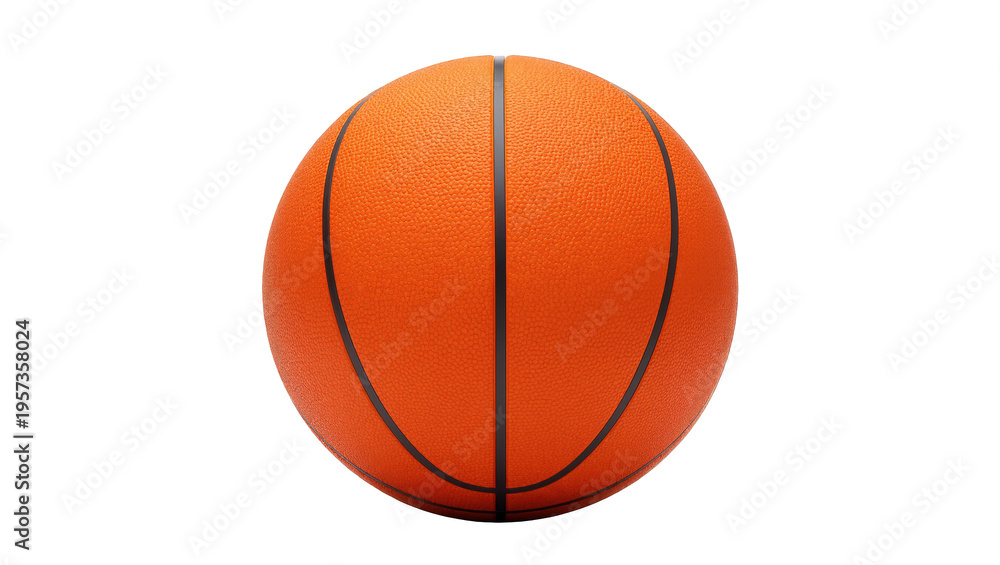 Fototapeta premium A vibrant orange basketball ready for play, a classic symbol of sports and competition