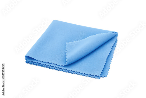 Blue microfiber cloth folded for cleaning electronics