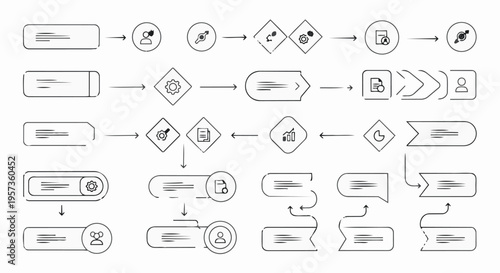 High quality 4k hd professional commercial stock image of business process diagram with marketing template and illustrations