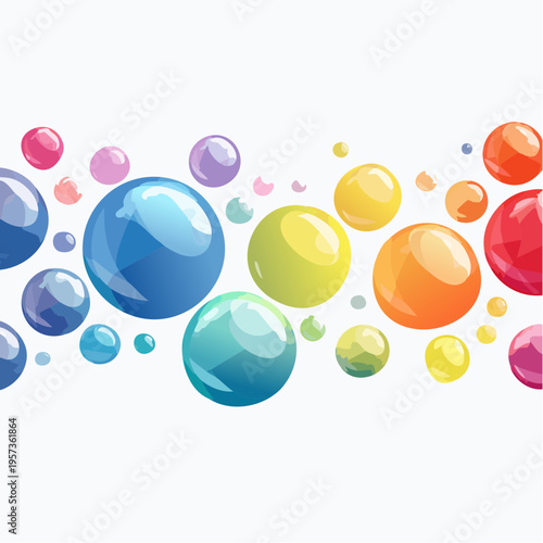 Glänzende Farbblasen