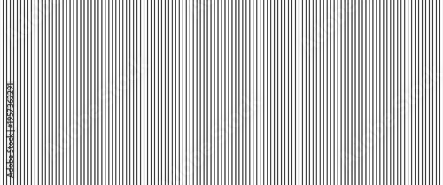 Narrow black-white vertical lines. Symmetric geometric ornament. Striped seamless pattern, abstract wallpaper. Digital paper for textile print, page fill. Vector