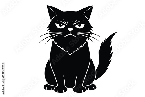 Two stylized cat faces created with a halftone dot pattern against a clean white background Vector, illustration