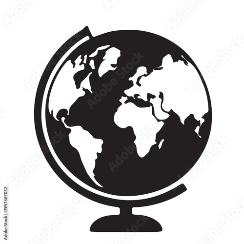 A 3d illustration of a blue marble earth globe on a white background showing world continents and oceans for global geography, travel, and international business