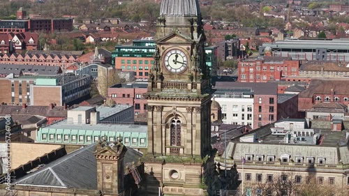 BOLTON, GREATER MANCHESTER, ENGLAND - MARCH 18, 2026: The Grade II listed neoclassical Bolton Town Hall stands in Victoria Square, Bolton