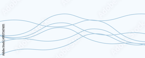 Digital graphical abstract background set. Curved thin wavy line background for artist. Flowing wavy stroke elements on white page. Thin line wavey background on isolated white background.