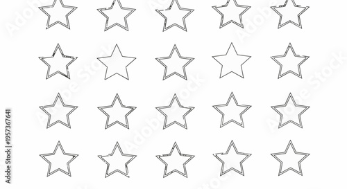 Grey star shapes on white background.