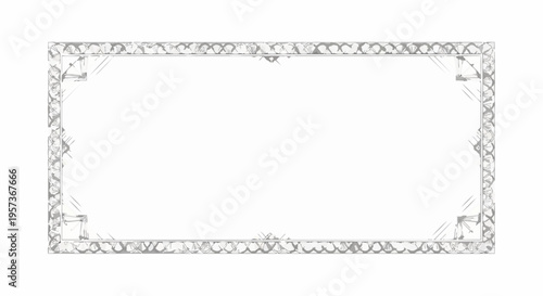 Grey decorative rectangular frame border.