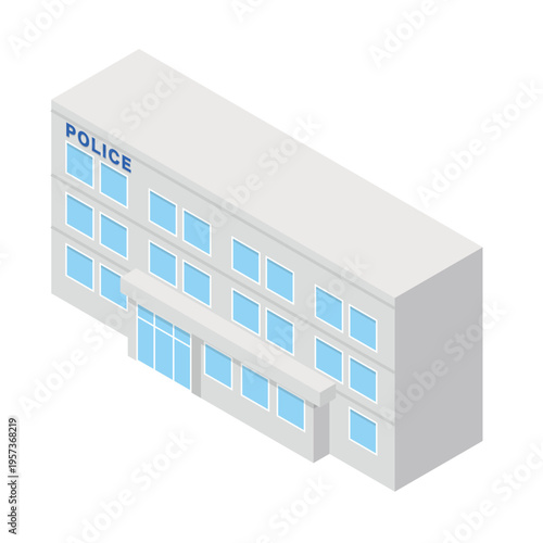 警察署の建物イラスト