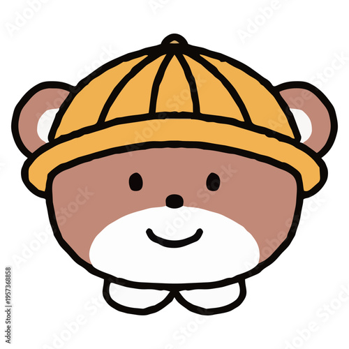 4月おたより素材　くまの園児