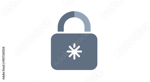 Padlock Icon, Security Symbol, Protection and Safety Concept, Isolated Graphic