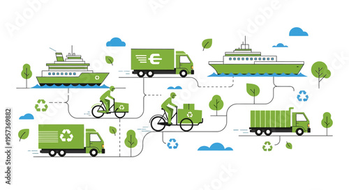 Eco-friendly Logistics and Transportation Network: Green Delivery Concept