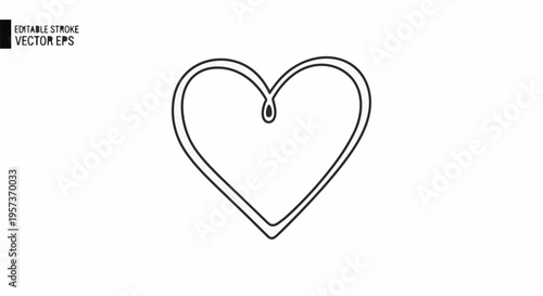 A simple black heart shaped graphic design element on a white background.
