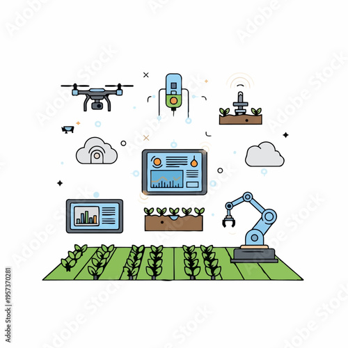 Precision agriculture technology and automation.
