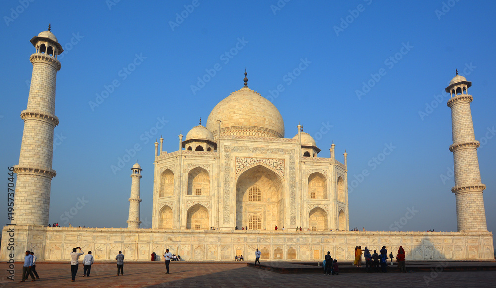 Fototapeta premium Sunset over the forest Agra. Uttar Pradesh. India.