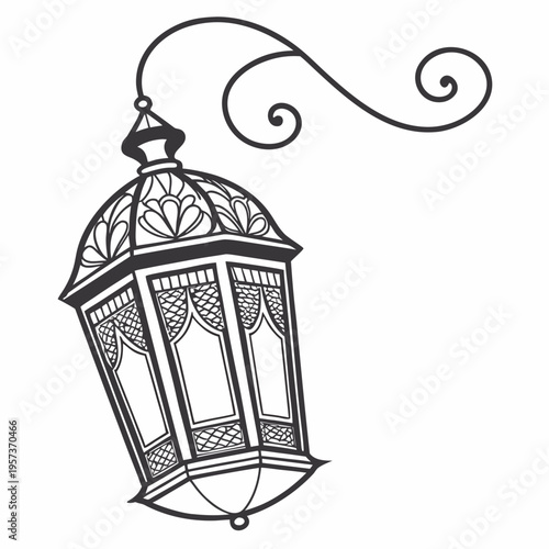 Hanging lantern with decorative lantern