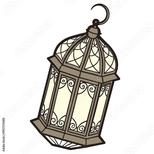 Illuminated lantern with decorative lantern
