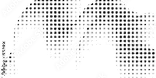 Grunge halftone gradient background. Faded grit noise texture. White and black sand wallpaper. EPS10