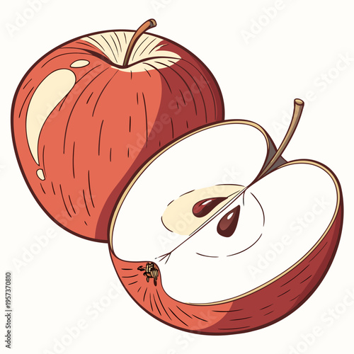 Red Apple Slices fruit healthy eating snack