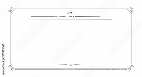 Vintage floral border frame illustration with elegant decorative elements and empty space for text or images