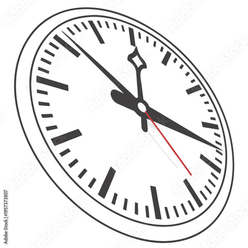 Modern wall clock with black hands clock face modern time