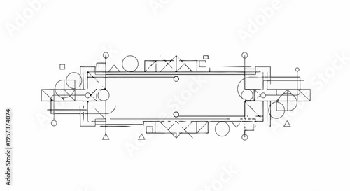 Technology and data exchange concept diagram illustrating network infrastructure with servers and connections.