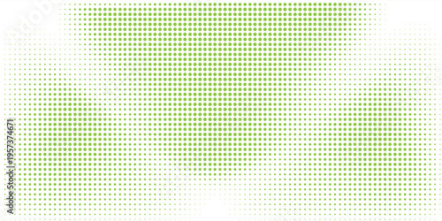 Light Green vector modern geometrical circle abstract background. Aesthetic Dotted texture template. Geometric pattern in halftone style.