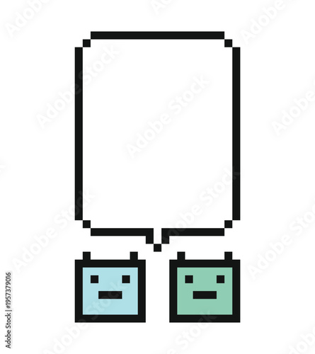 Cartoon cute robot robotic ai business enginner 8 bit with bot,toy,artificial intelligence,pixel,background.