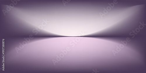 Abstract gradient podium background. Violet, purple and lilac empty 3d studio backdrop. Clean scene for product presentation mockup template. Vector illustration.
