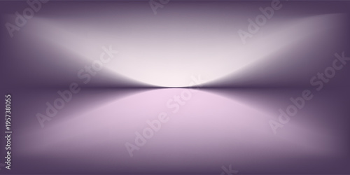 Abstract gradient podium background. Violet, purple and lilac empty 3d studio backdrop. Clean scene for product presentation mockup template. Vector illustration.