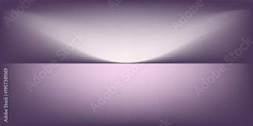 Abstract gradient podium background. Violet, purple and lilac empty 3d studio backdrop. Clean scene for product presentation mockup template. Vector illustration.