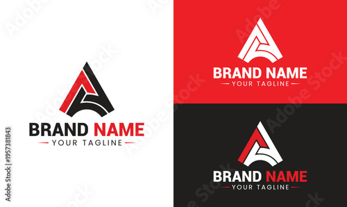 Creative Modern Letter A Logo Design Abstract Vector Illustration Alphabet Letter A Icon Template