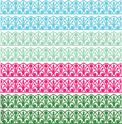 Colorful ornament flower art and luxury floral design