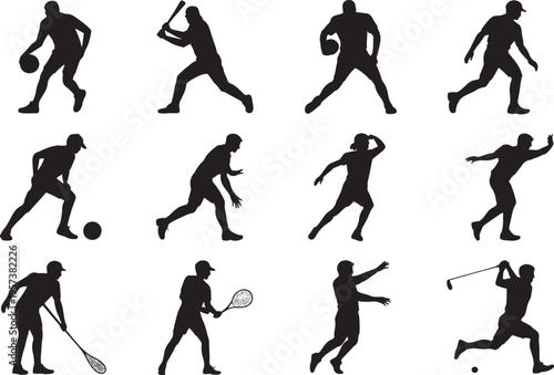 Vector silhouettes of people