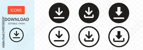 Download and upload icon button set. Icon symbol for download upload send file document receive cloud upload cloud download cloud storage. Vector icon illustration