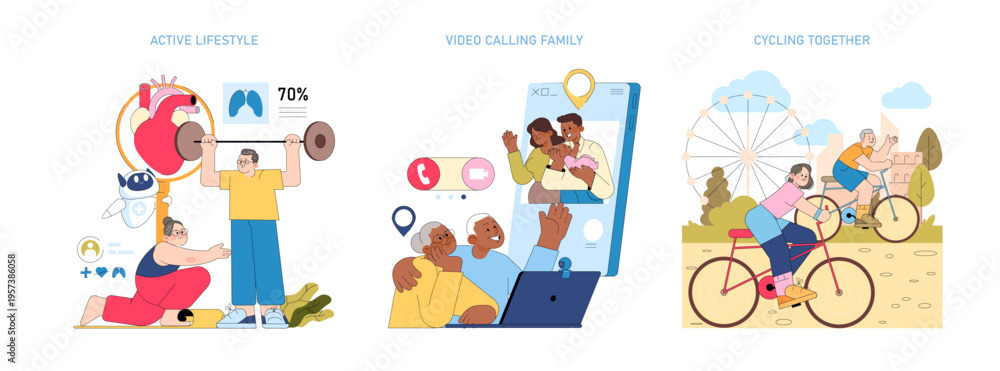 Fototapeta premium Embracing Active Lifestyles and Family Connections