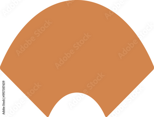 Abstract orange shape element