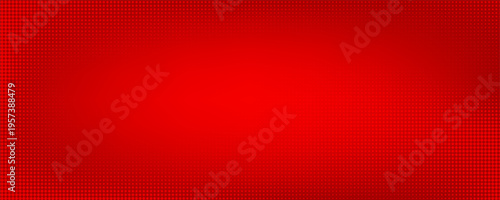 Red halftone background. Dotted gradient retro comic template.